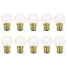 10x Ampoule à Incandescence Sphérique | Bayonet B22d | 25W Dépolie