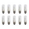 10x Ampoule halogène | Gros culot E27 | Buis | Claire | 32mm | 250W