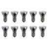 10x Ampoule halogène réflecteur | Gros culot E27 | Claire | 52mm | 50W