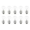 10x Ampoule à Incandescence Sphérique | E27 | 15W Clair 10x Ampoule à Incandescence Sphérique | E27 | 15W Clair