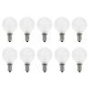 10x Ampoule à Incandescence Sphérique | E14 | 15W Dépolie