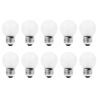 10x Ampoule à Incandescence Sphérique | E27 | 15W Dépolie