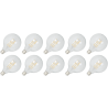 Lighto | Filament LED | Gros culot E27 | Lampe globe | Transparent | 125mm | 4W | Lot de 10