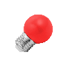 Lighto | Ampoule LED | Grande douille E27 | Ampoule boule | Rouge | 45mm | 1W