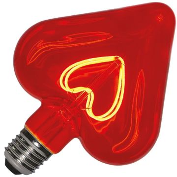 Bailey | LED Ampoule de Coeur | E27 Dimmable | 5W  Verre fumé