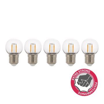 Bailey | 5x LED Ampoule Sphérique | E27  | 2W