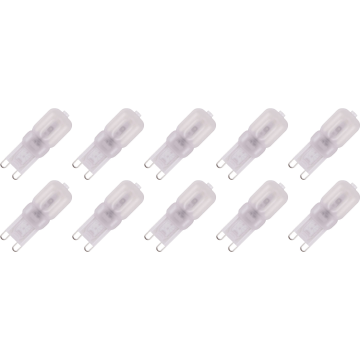 Lighto | Lampe LED | Culot G9 | Lampe à enficher | Claire | 12mm | 2,5W | Lot de 10