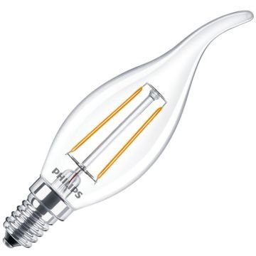Philips | LED Ampoule Flamme à Pointe | E14 | 2W (remplace 25W)