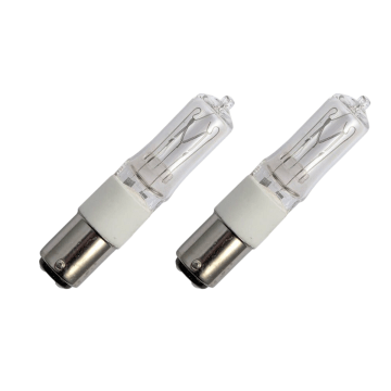 Ampoule halogène | Halolux | Culot à baïonnette Ba15d | Tube halogène | Clair | 15mm | 70W