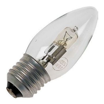 Ampoule halogène EcoClassic flamme SPL | Gros culot E27 | Claire | 35mm | 18W