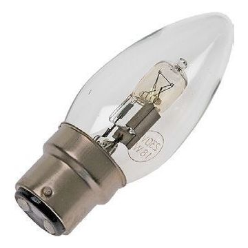 Ampoule halogène EcoClassic flamme SPL | Gros culot E27 | Claire | 35mm | 42W