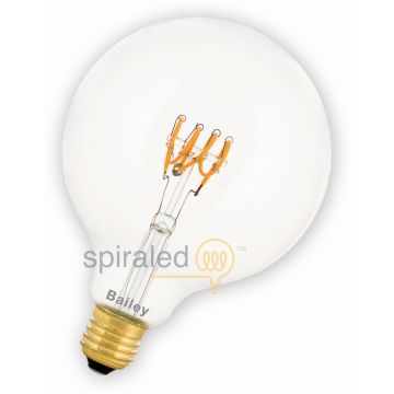 Bailey Spiraled Leslie | LED Ampoule Globe | E27 Dimmable | 4W (remplace 40W) 125mm