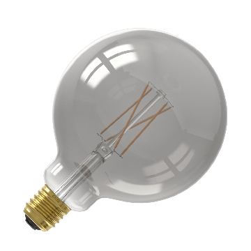 Calex | Smart | E27 | Globe | G125 | Smokey | Filament droit | 7W | Application de contrôle