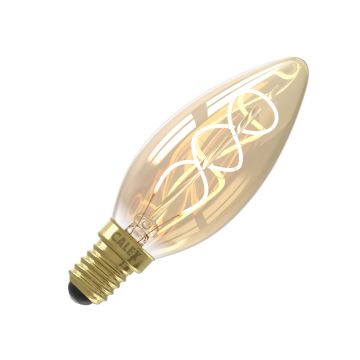 Calex | Filament LED | Petit modèle E14 | B35 | Bougie | Or | 2,5W