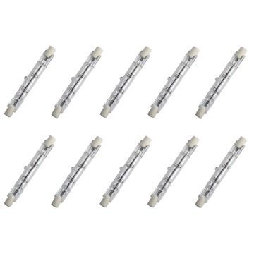10x Ampoule halogène à double culot | R7s | Claire | 78mm | 120W