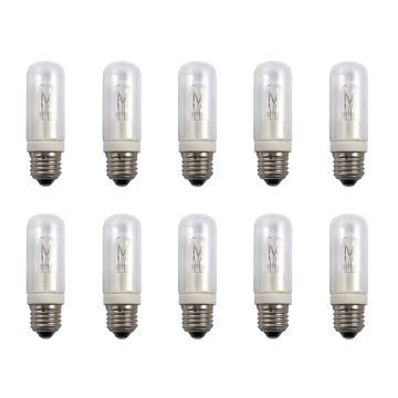 10x Ampoule halogène | Gros culot E27 | Buis | Claire | 32mm | 150W