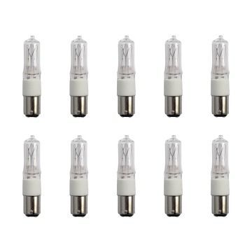10x Ampoule halogène | Baïonnette Ba15d | Buis | Claire | 15mm | 70W