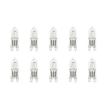 10x Ampoule halogène à broches | G9 | Claire | 14mm | 28W