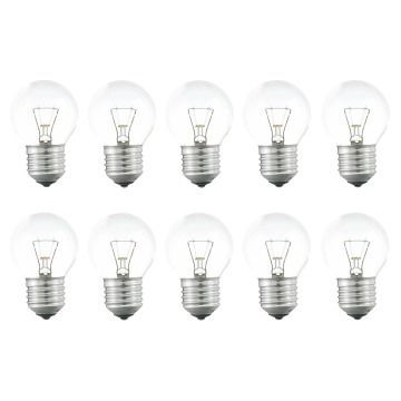 10x Ampoule à Incandescence Sphérique | E27 | 40W Clair