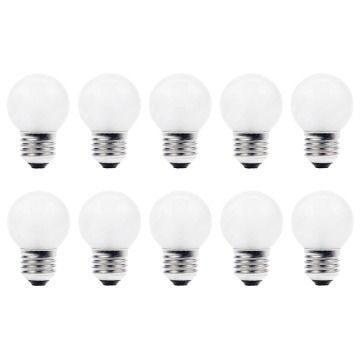 10x Ampoule à Incandescence Sphérique | E27 | 7W Dépolie