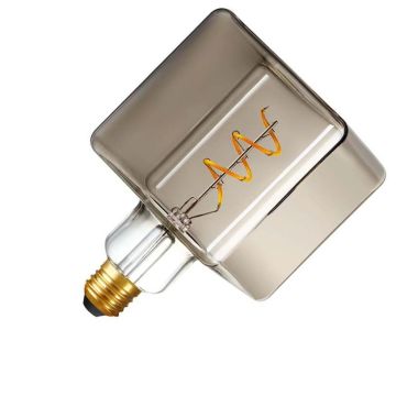 SPL | LED Filament | Grote fitting E27 | Kubuslamp | Helder | Rook | 4W | Dimbaar