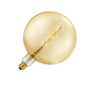 SPL | LED Filament | Grote fitting E27 | Globelamp | Helder | Goud | 5W | Dimbaar