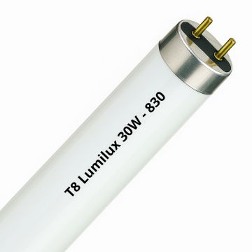 Lumilux | Tube fluorescent T8 | 30W | 830 Blanc chaud | 90cm