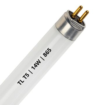 Tube fluorescent TL T5 | 14W | Culot G5 | 865 Lumière du jour | 55cm