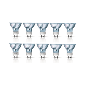 PHILIPS | 10x Spots halogènes | GU10 | 50W | 50 mm | Dimmables