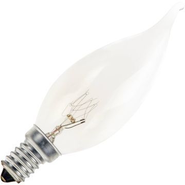 Ampoule à Incandescence Flamme à Pointe | Petite Culot E14 | 40W Clair