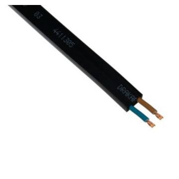 Guirlande lumineuse 2 x 1.5 mm noir néoprène par mètre