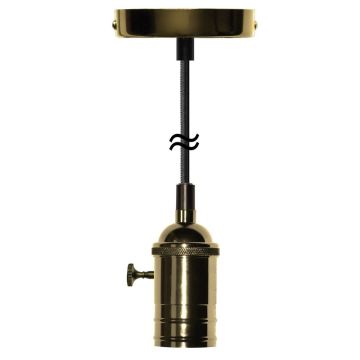 Segula cordon de suspension bouton rotatif messing E27