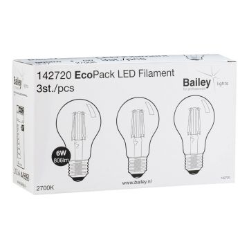 Bailey | 3x LED Ampoule | E27  | 6W