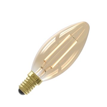 Calex | LED filament | Kleine fitting E14 | B35 Kaars | Goud | 3.5W | Dimbaar