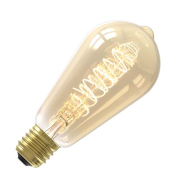 Calex | LED filament | Grote fitting E27 | ST64 Rustiek | Goud | 5.5W | 3-step dimming