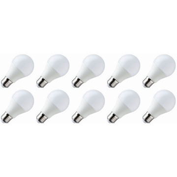 Lighto | Lampe LED | Gros culot E27 | Lampe standard | Claire | 60mm | 12W | Lot de 10