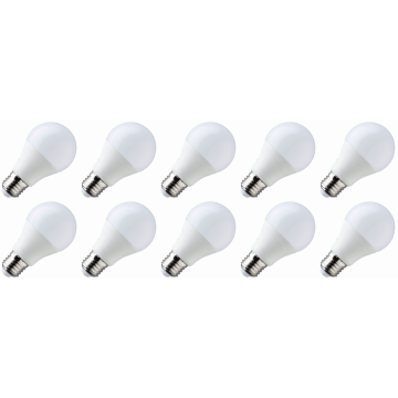 Lighto | Lampe LED | Gros culot E27 | Lampe standard | Opale | 60mm | 5W | 10 pièces