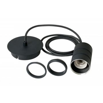 Calex Retro cordon de suspension noir 2 mètre E27 plastique