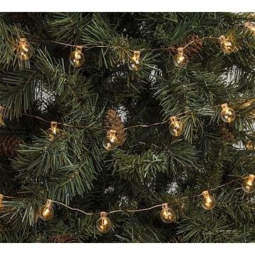 Lumiere Noël avec 80x LED ampoules spheriques 6,4m 