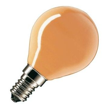 Ampoule à Incandescence Sphérique | Petite Culot E14 | 25W Orange