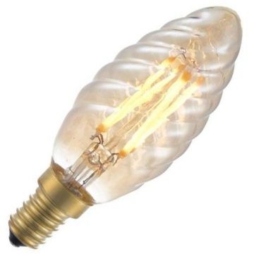 SPL LED Filament Ampoule Flamme Torsadée | 4W E14 | Dimmable Or