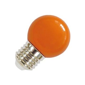 Lighto | LED Ampoule Spherique Plastique | E27 | 1W Orange