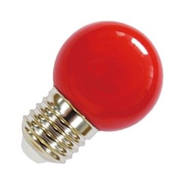 Lighto | LED Ampoule Spherique Plastique | E27 | 1W Rouge