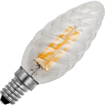 SPL | LED Ampoule Flamme Torsadée | E14 Dimmable | 4W (remplace 25W)