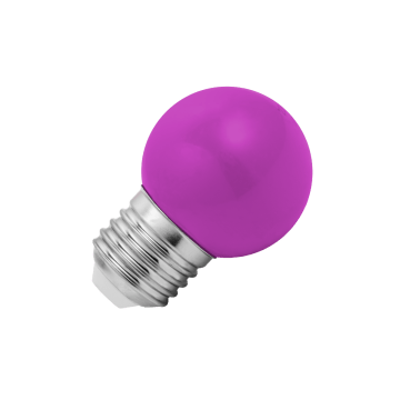 Lighto | LED Ampoule Spherique Plastique | E27 | 1W Violet