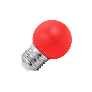 Lighto | LED Ampoule Spherique Plastique | E27 | 1W Rouge