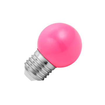 Lighto | LED Ampoule Spherique Plastique | E27 | 1W Rose