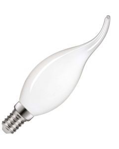 Lighto | LED Ampoule Flamme Tip Dépolie| E14 | Dimmable | 5W (remplace 47W)