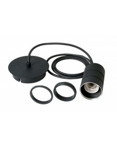 Calex Retro cordon de suspension noir 2 mètre E27 plastique
