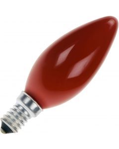 Ampoule à Incandescence Flamme | Petite Culot E14 | 25W Rouge